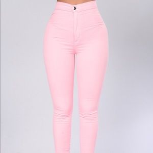 Pink high waist pants